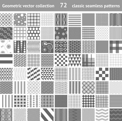 72 Geometric Patterns - Seamless Collection vector image