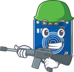 army touch sensor isolated in character vector image