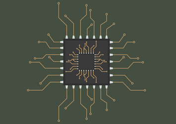 circuit board with a microprocessor vector