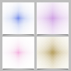 halftone heart pattern background set vector image