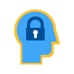 introvert personality type color flat icon vector image