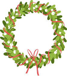 Mistletoe wreath Royalty Free Vector Image - VectorStock