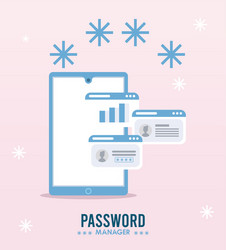 password manager theme with webpage templates vector image