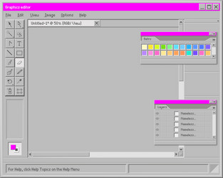 retro graphic editor interface custom old drawing vector image