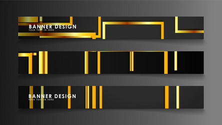 set a banner with rectangular background vector image