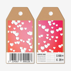 tags design on both sides cardboard sale Vector Image
