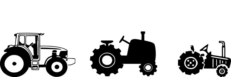 Tractor icon isolated on white background Vector Image