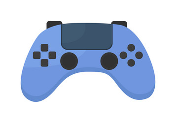 Video game controller semi flat color object vector