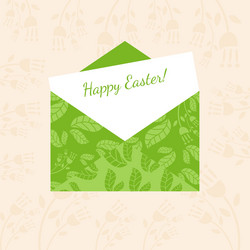 concept happy easter envelope with flowers Vector Image