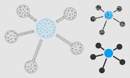 connections mesh 2d model and triangle vector image