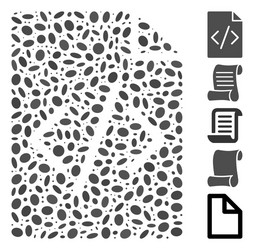 ellipse collage programming script page vector image