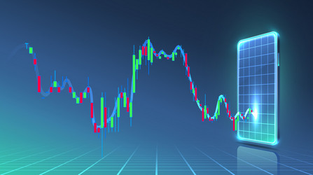 finance trader graph information buy and sale vector image