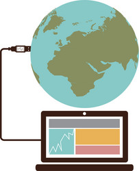 global hosting data center icon vector image