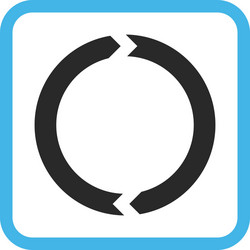 rotation icon in a frame vector image