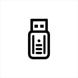 simple usb flash disk with minimalist and modern vector image