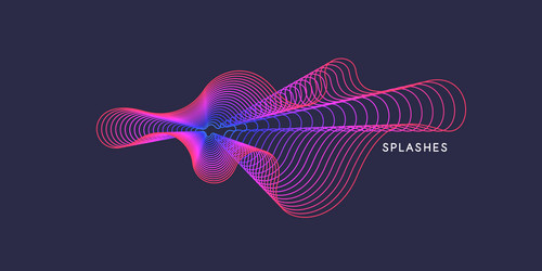 abstract background with dynamic waves vector image