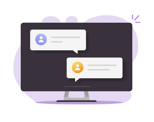 chat text messages online notices on desktop vector image