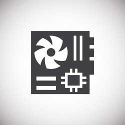 Computer chip related icon on background vector