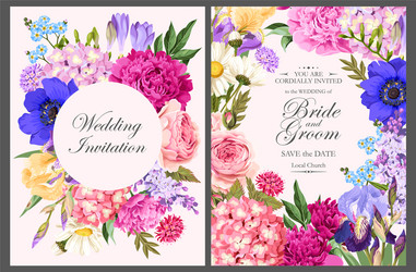 Floral Garden Card Vector Image