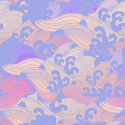 Seamless abstract pattern waves background vector