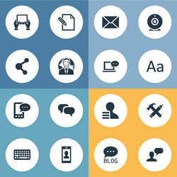 set of simple user icons vector image