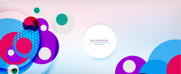 trendy simple circle abstract background dynamic vector