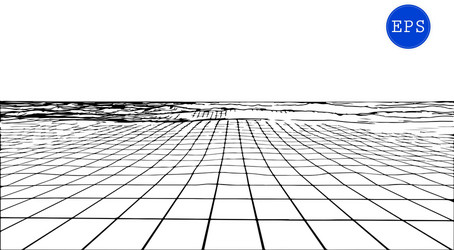 abstract polygonal wave wireframe background vector image