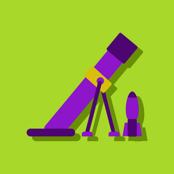 flat icon design collection mortar and shell vector image