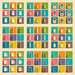 flat with shadow concept and mobile application vector image