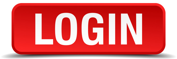 login red 3d square button isolated on white vector image