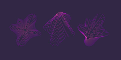 modern abstract element with colored lines vector image