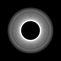 white abstract fractal shape vector image
