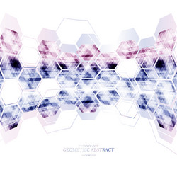 abstract digital technology hexagonal surrounding vector image