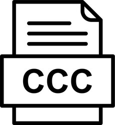ccc file document icon vector image