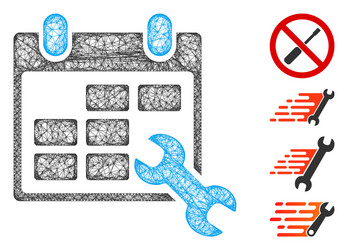 configure timetable web mesh vector image
