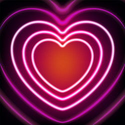 glowing neon frame with light bulbs on colorful vector image