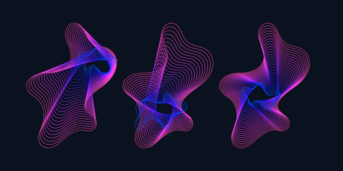 modern abstract element with colored lines vector image