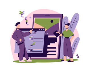 presentation of software project app development vector image
