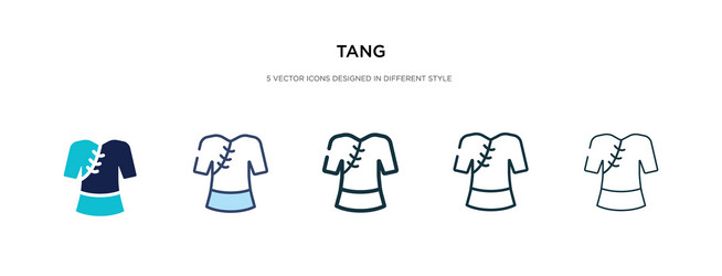 Tang icon in different style two colored vector