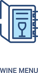 wine menu concept 2 colored icon simple line vector image