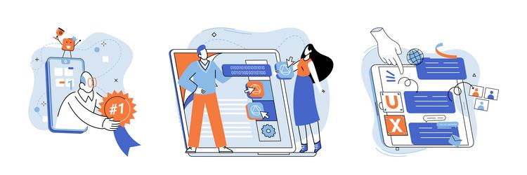 application testing metaphor vector image