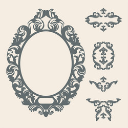 Classic ornamented frame victorian border Vector Image