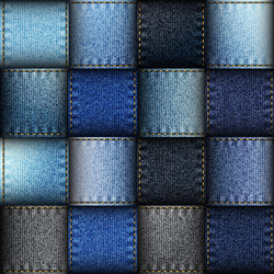 Jeans patchwork background vector