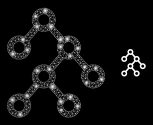 mesh net binary structure with magic wire vector image