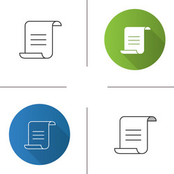 paper scroll with text icon vector image