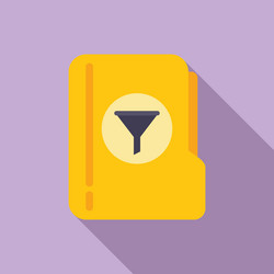zoom filter folder icon flat web app data vector image