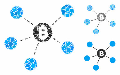 bitcoin net structure composition icon bumpy vector image