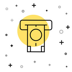 black line atm - automated teller machine vector image