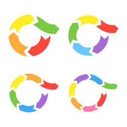 Color circle arrows set Royalty Free Vector Image