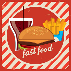Fast food realistic poster Royalty Free Vector Image